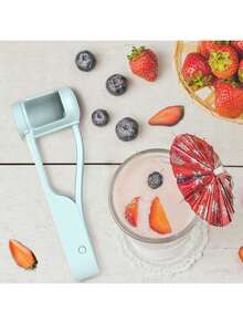 Affettatrice manuale per frutta - Lame in acciaio inossidabile, forma quadrata portatile, per uva, fragole e ciliegie - Affettatura rapida, senza elettricità, affettatrice per frutta, utensile da cucina moderno