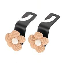 2 Stück gewebte Blumen Autositz Rückenlehnen Haken, multifunktionale Cartoon Autositz Kopfstützen Haken, auch vielseitig einsetzbare Vordersitz Aufhänger. Praktisch für den Gebrauch im Auto, hergestellt aus strapazierfähigem ABS-Harz Material, nicht nur mit guter Aufbewahrungshaken-Funktion, sondern auch mit einem Hauch von Wärme und Spaß im Autoinneren durch das gewebte Blumen- und Cartoon-Design.