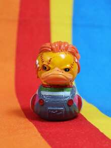 Horror Movie Character Series Duck - Evil Prankster Resin Figurine, ABS Material, Perfect For Halloween Or Themed Parties
