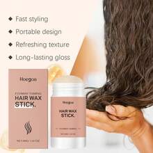 Hoegoa Hair Wax Stick For Women & Little Girls Long Lasting Strong Hold Control Hair Edge Broken Frizz Flyaway Styling Non-Greasy Smoothing Gloss Hair Finishing Shaping Back Hair Pomade Cream - 粉色 - 查看 11