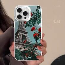 Custodia per telefono con Torre Eiffel di Parigi compatibile con 16, 15, 14, 13, 12, 11 Pro Max, X, XR, XS Max, 8, 7 Plus, finitura opaca e antiurto - compatibile con modelli 17, 17 Pro, 17 Pro Max - Z3 - Visualizzare 7