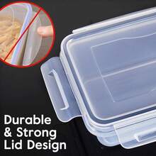 GHQ 24/52-Pack Food Storage Container Set Kitchen Organizers Meal Prep Containers Lock Lids Reusable Plastic Lunch Box Snack Salad Containers 12 Boxes And 12 Lids Pantry And Kitchen Organization - màu đen - Xem 7