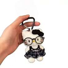 Sanrio 1 szt. Sanrio Hello Kitty pluszowa lalka z kreskówek, brelok do kluczy, dekoracja plecaka, akcesorium, prezent dla kobiet, urodziny, święta Bożego Narodzenia