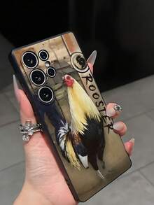 1 carcasă de telefon moale din TPU cu design Rooster Fighter Jet, rezistentă la zgârieturi și șocuri, compatibilă cu Honor, Redmi, seria Galaxy A/S, Pixel 6A/7A/8A, 12T/13T/14T