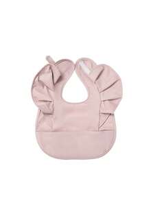 适合 6-24 个月婴儿的荷叶边围兜 - 防水食物接食围兜，配有口袋和天使翅膀 - 轻便防脏婴儿进食围兜 - 彩色 - 查看 14