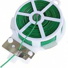 Durable Green Garden Rope 100 Meters - Multi-Functional Plastic Iron Plant Support Suitable For Climbing Roses And Vines, Including Cutting Tools - Ideal For Flower Fixers And Climbing Plant Holders