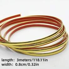 3 m/rouleau Bande décorative murale auto-adhésive, bande de calfeutrage en PVC, sticker décoratif mural, protecteur de bord de meuble, bordure décorative de cadre