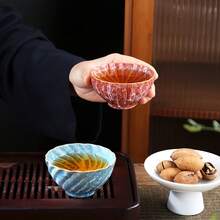 Taza de té cocida en horno japonés, taza de cerámica hecha a mano con diseño de pluma de fénix, taza maestra, taza de sombrero de paja, taza de té, taza de café, taza, taza de agua, juego de té Kung Fu, adecuado para el hogar, cafetería, reunión, regalo elegante