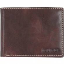 Slim leather men's portfolios with extra storage capacity and foldable pockets ideal for business professionals students and travelers who need organized compact and stylish accessory for daily use - marrnBrownAntique - Ver 2