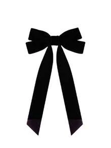 1/6 piezas Lazos de terciopelo negro estilo fábula Grandes lazos de terciopelo tipo marinero con pinza de cocodrilo Pasadores de animadora Pasadores para el cabello Regalo de San Valentín y Año Nuevo Accesorio para mujeres y niñas Pinzas para el cabello, Artículos escolares