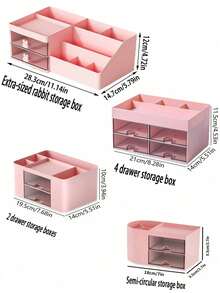 1 pieza Organizador de escritorio mini con 2 cajones, portaulápices y bolígrafos multifuncional para escritorio, caja de almacenamiento simple y creativa para artículos de oficina y escolares, organizador de varios compartimentos, organizador de maquillaje, útiles escolares, regalo navideño