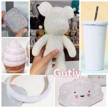 21000Pcs White AB Rhinestones For Bedazzling Kit, Mix Sizes Jelly Bedazzling Resin Gems, White Gems Bedazzling For Crafting, Flatback Resin Rhinestones For Craft DIY Face Makeup{"Color_name":"S15"} - S15 - 查看 6