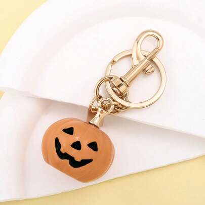 1 pezzo Portachiavi unisex a forma di zucca di Ognissanti, ciondolo a forma di zucca di Ognissanti creativo e cartoni animati, adatto per decorazioni e regali di Ognissanti, accessorio per zaini da ragazza