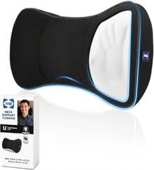 Sealy Memory Foam Neck Pillow For Car Or Office Chair – Cervical Neck Pillow, Car Headrest Pillow Or Office Chair Cushion For Neck - 黑色 - 查看 6