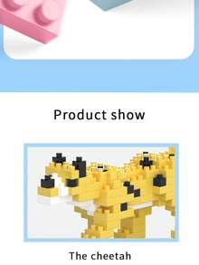 1 Peça Modelo Nanoblock DIY feito à mão, Série Animal Engraçada Ovelha/Zebra/Girafa/Urso Polar, Blocos de Construção Adultos, Presente Colecionável, Presente de Ano Novo/Aniversário