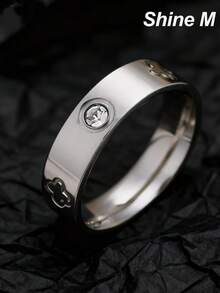 3件套极简钛钢戒指，4mm/6mm/8mm，多种尺寸满足各种搭配需求，男女通用，不褪色不变形 - 單款四葉戒指 - 查看 26