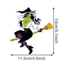 2Pack 4.53"X5.12" Fashion Male Witch SelfAdhesive Vinyl Car Bumper Sticker And Window Decal For Home Life And Halloween Theme Home Decoration Indoor And Outdoor Use #TM840#SSDD B BJNHMJ