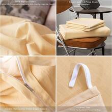 Ultra Soft 100% Cotton Solid Color Dusty Pink Queen Duvet Cover Set With Zipper Closure - 3 Pieces,  In 2025 - 奶油黃 - 查看 6