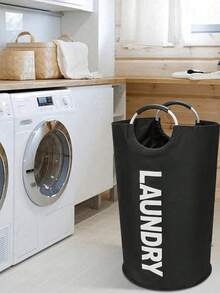 1个大号可折叠洗衣篮，高端独立衣物收纳篮，脏衣整理篮，浴室收纳篮 - 彩色 - 查看 5