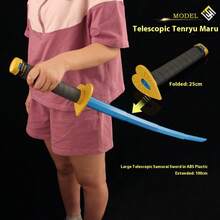 1 pieza 2025 Nueva espada samurái de plástico retráctil de la Parca, juguete antiestrés, juguete de viaje, juguete de aula, mini artículo, juguete de baño, artículos de papelería navideños, pelota antiestrés, regalo de cumpleaños, regalo de Navidad, regalo de Halloween, regalo perfecto, mercancía