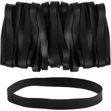Large Rubber Bands Heavy Duty, 22 Pcs Size 107 Black Rubber Bands, Elastic Bands Suitable Office Supplies And Trash Cans.