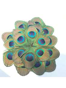 10pcs Natural Peacock Feathers Green Big Eyes Trimmed Peacock Feathers For DIY Crafts Arts Carnival Masquerade Mask Christmas Hair Accessories Wedding Holiday Party Costume Decoration