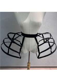 1pc Women's Lolita 3-Layer/4-Layer Hollow Birdcage Petticoat Skirt, Baroque Retro Style, Suitable For Daily Wear, Halloween