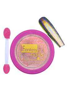 Efecto en polvo camaleón unicornio para uñas Fantasy Nails, esmalte decorativo, acabado iridiscente y moderno, fácil aplicación, ideal para salones y uso profesional - Multicolor - Ver 2