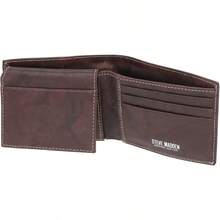 Slim leather men's portfolios with extra storage capacity and foldable pockets ideal for business professionals students and travelers who need organized compact and stylish accessory for daily use - marrnBrownAntique - Ver 4