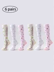 3 đôi tất thể thao bó sát dành cho nam và nữ, tất dài co giãn, tay áo bó bắp chân, tập gym, mùa thu - Nhiều màu - Xem 11