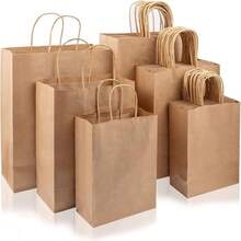 135pcs White Paper Bags With Handles Assorted Sizes Bags Bulk, Kraft Paper Bags Small Business, Shopping Bags, Retail Bags, Party Bags, Merchandise Bags, Favor Bags