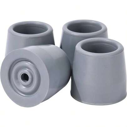 4PCS Rubber Walker Tips 1 '' Heavy Duty Tips Walkers, Commodes, Shower Chairs And More