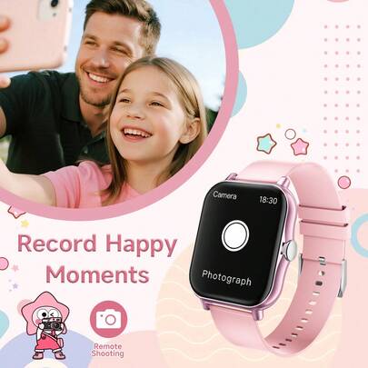 2025 NEU 4,65 cm (1,83 Zoll) HD Touchscreen Smartwatch für Kinder, 220mAh Langlebiger Akku, Telefon Wählen/Empfangen, Schrittzähler, Kalorienverbrauch, Mehrere Sportmodi, Nachrichten- und Anrufbenachrichtigung, Multifunktions-Smartwatch, Sportliche Smartwatch kompatibel mit Android/iOS