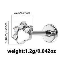 1pc 925 Sterling Silver Elegant Zirconia Inlaid Heart & Olive Leaf Stud Earrings For Women, Suitable For Daily Wear And Gift For Holidays, Birthdays