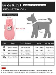 1 pieza Suéter con estampado de panda para mascotas, jersey de cuello alto tejido cálido para perros y gatos pequeños, Teddy, Poodle, Pomerania, Schnauzer, cachorros y gatitos, para todas las estaciones