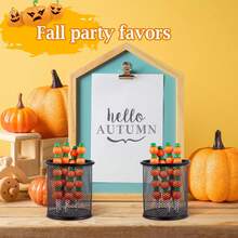 8 Stücke Halloween Kürbis stapelbare Bleistifte, Stapel Bleistifte als Partyfavors für Herbst Halloween Thanksgiving Geburtstag, Schulmaterial, Geschenktüten Füllung