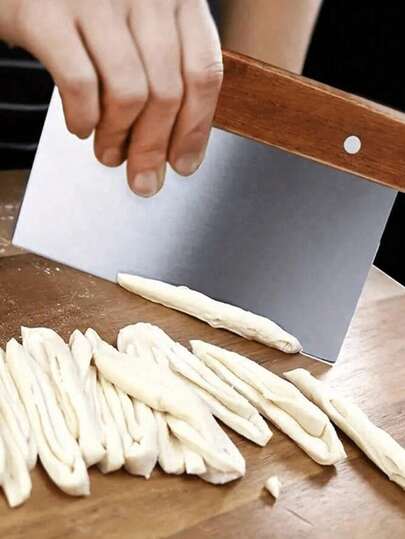 1pc Stainless Steel Dough Scraper, Pastry Cutter And Spatula, Suitable For Baking And Cooking, Kitchen Tool