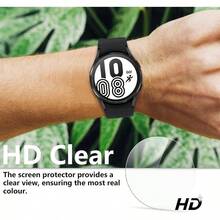 6 Piezas Protector Pantalla Compatible con Watch 654 44mm - L315L310R940R915R870, Cristal Vidrio Templado Protector 9H Ultra - Anti - Rasguos, Claro - Transparente + 44 - Ver 6