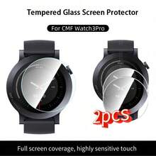 CMF Watch3 Pro Screen Protector, Vacuum Electroplated High-Definition Tempered Glass Full Coverage For Watch Pro2