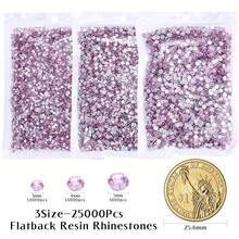 25000Pcs Light Pink Rhinestones For Bedazzling Kit, 3-5mm Resin Flatback Rhinestones Bulk Bedazzle Gems Diamonds For Crafts DIY Shoes, Clothing{"Color_name":"LightPink"} - Lightpink - 查看 8