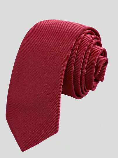 1 قطعة ربطة عنق رجالية كلاسيكية أحادية اللون، مناسبة للعريس وفريق العرسان في حفل الزفاف