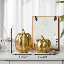 Artificial Pumpkins - Elegant Gold + Set Of 2 - View 3