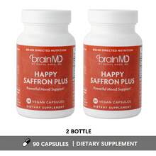 Happy Saffron Plus – Saffron Flower Extract Supplement – Eye Health & Vision Support – Natural Mood Enhancer For Men & Women - 套餐 2 - 查看 9