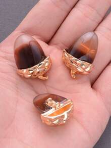 Pinecone Design Metal Buttons 5 Packs, Golden Fashion Fasteners For Coats, Sweaters, Special Occasion Garments & DIY Crafting