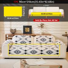 1 件波西米亚风格棉混纺天鹅绒提花防滑沙发垫,宠物友好,可机洗,适用于 1-4 座组合沙发,保护套,四季可用,居家装饰,高端感觉沙发套 - 彩色 - 查看 23