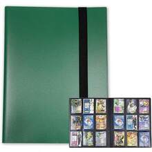 Vivva 9 Pocket Card Binder Premium Trading Card Binder 360 540 Double Sided Pocket PU Collection Binder Collector Album Card Folder For MTG TCG Sports Cards 540 Pockets(Green )