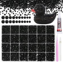 21000Pcs Black Rhinestones For Bedazzling Kit, Mix Sizes Jelly Bedazzling Resin Gems, Black Gems Bedazzling For Crafting, Flatback Resin Rhinestones For Craft DIY Face Makeup{"Color_name":"S26"} - S26 - 查看 1