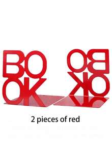 2 Sets Of BOOK Metal Bookshelves, Office Desktop Bookshelves, Retro Minimalist Book Racks, Home Living Room And Office Bookshelf Decorations, Reading Aids, Book Material Storage Racks, Christmas And Valentine's Day Return To School Gifts, Study Supplies, Student Gifts, Book Stands (Black, White, Red)