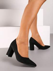 Women's Fashion Versatile Elegant Commuting High Heels - Black - View 1