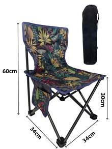 1 ultraleichter, tragbarer, faltbarer Klappstuhl mit Aufbewahrungstasche und Seitentaschen, mit Rückenlehne - für den Innen- und Außenbereich, Edelstahlrahmen, wasserdichter Oxford-Stoff-Sitz, schnelle Montage, perfekt für Camping, Strand, Picknicks, Angeln, Outdoor-Aktivitäten und Wandern, ideal für den Garten, Campingmöbel, tragbarer Sitz, Camping-Sofa